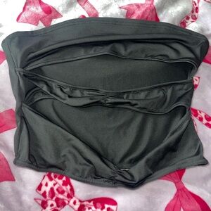 Black Women's Strapless Bandeau Top